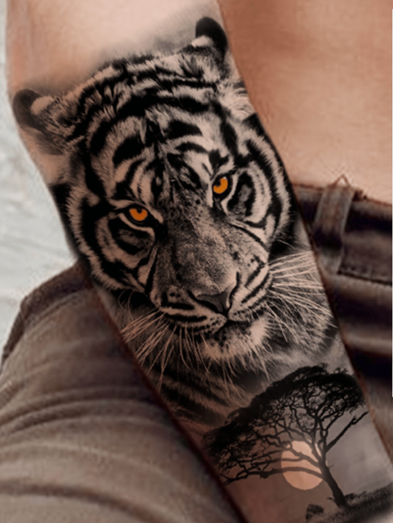 Jungle Tiger waterproof Tattoo Sticker